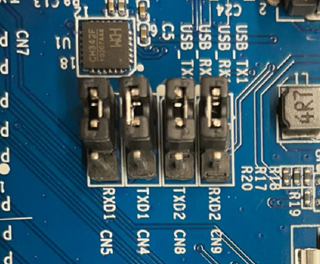 Connect serial to USB-to-serial chip