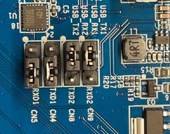 Connect UART1 to pins on the board
