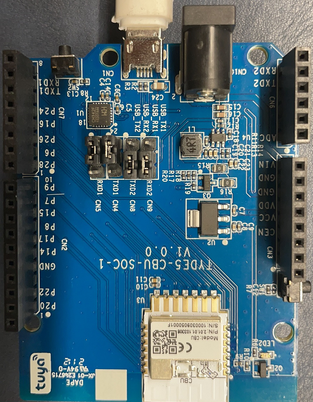 Connect UART1 to USB-TX2 and USB-RX2