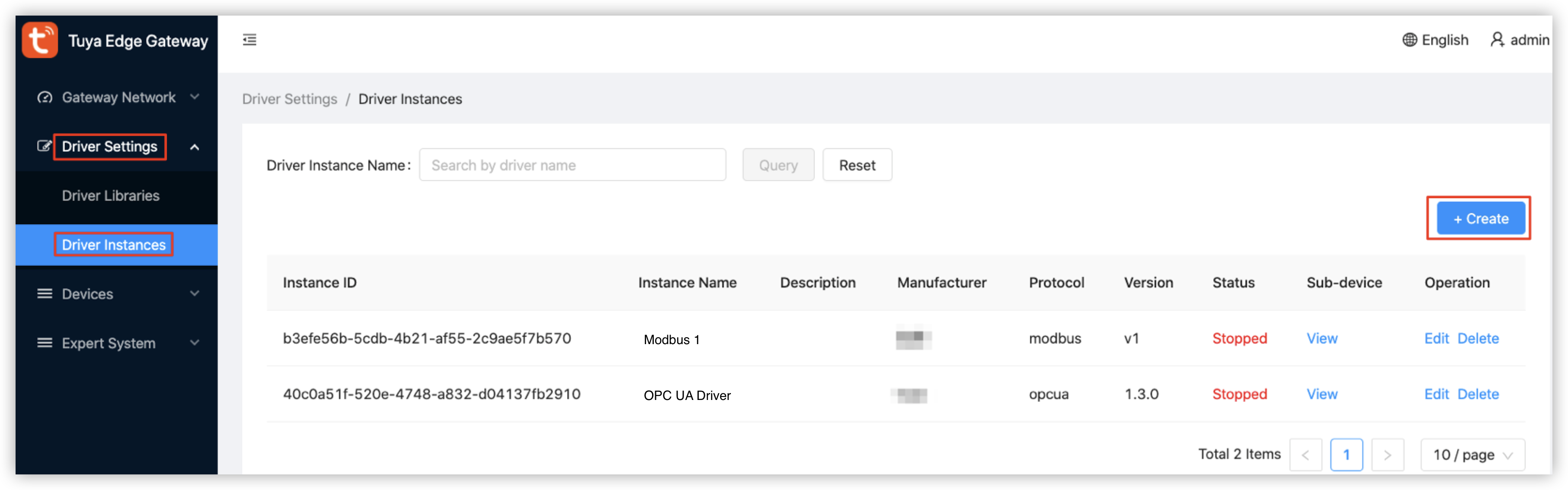 Create a driver instance