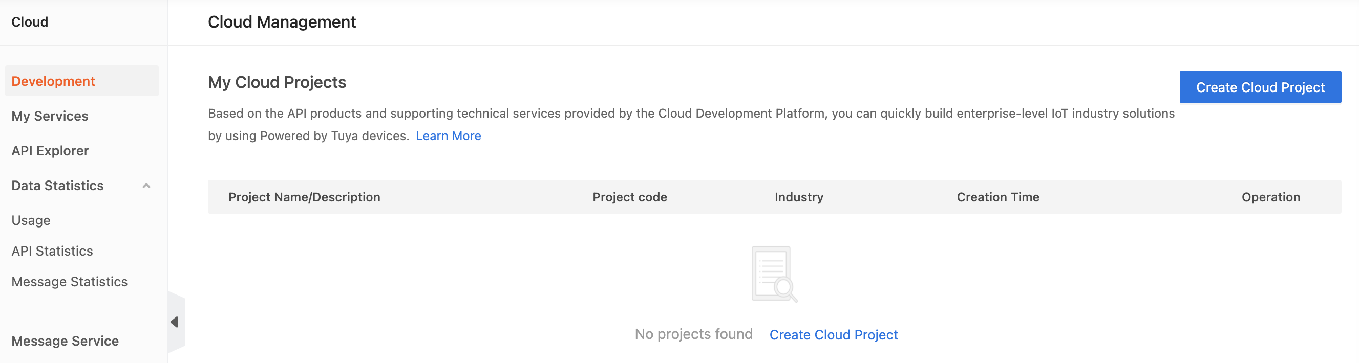 Create Cloud Project