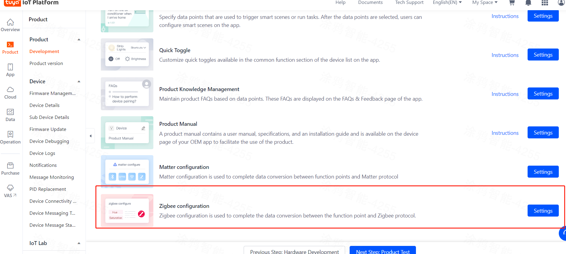 Zigbee Sub-Device Config File