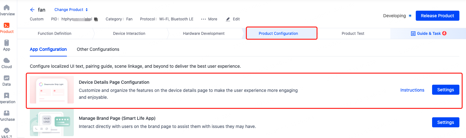 Device Details Page Configuration1