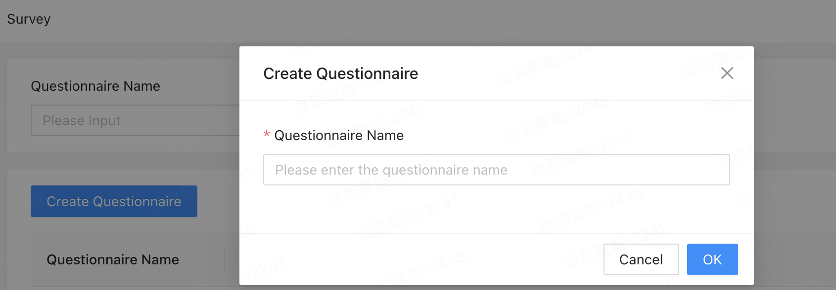 create questionnaire