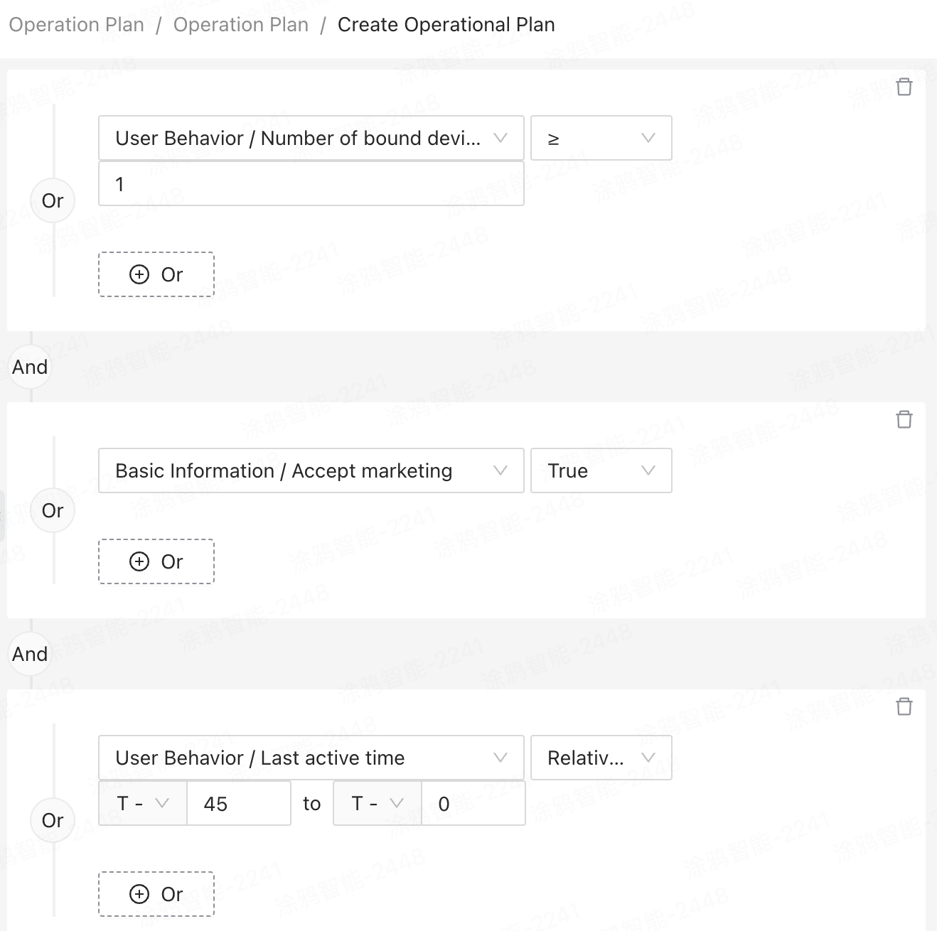 select target user segment