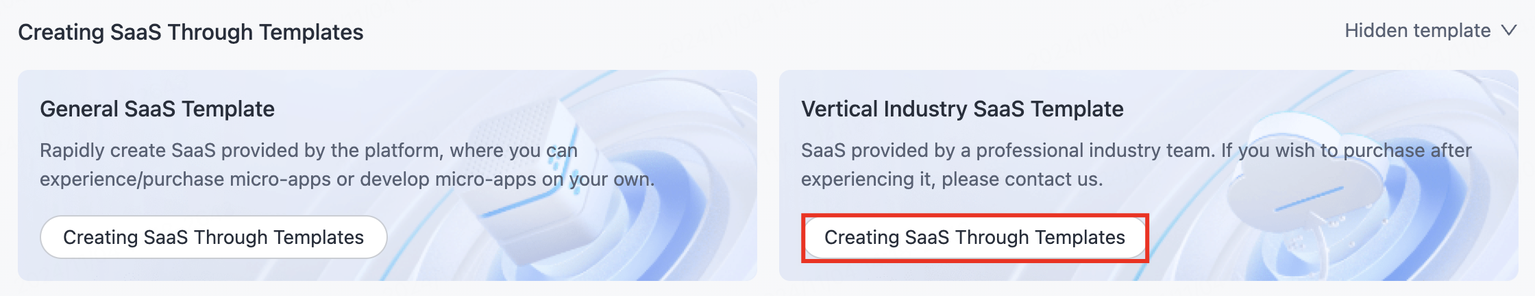 create saas through templates