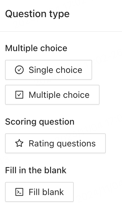 available question types