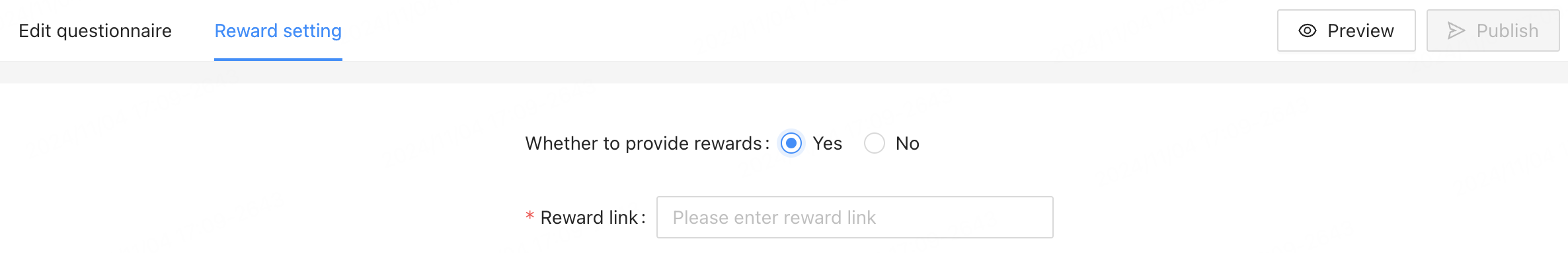 reward setting