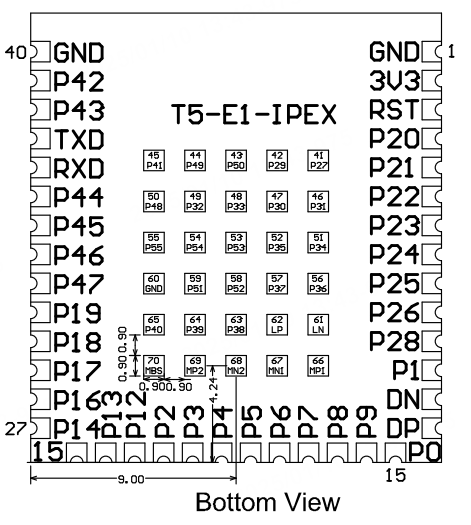 T5-E1-IPEX 模组硬件设计