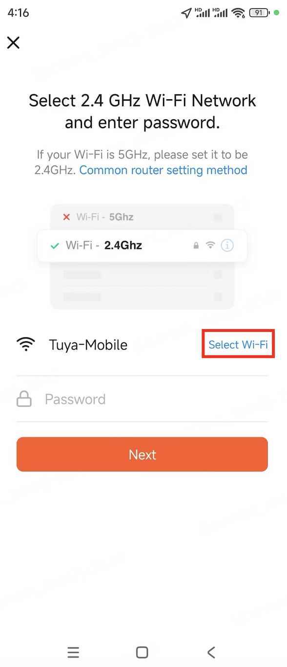 Select Wi-Fi