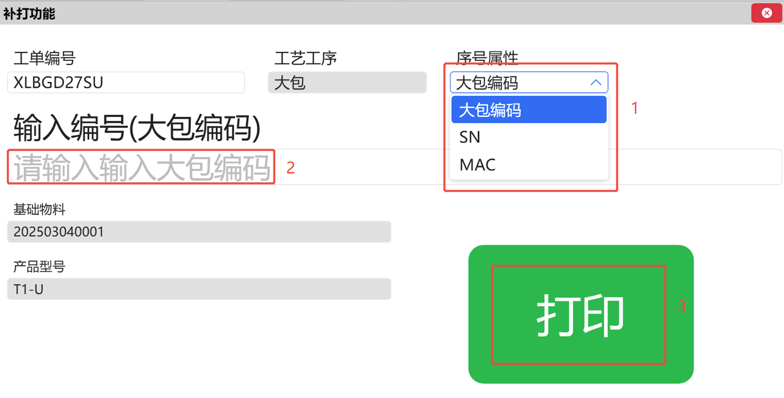 大包打印