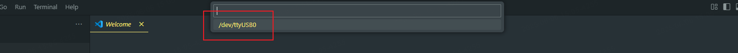 Select the serial port