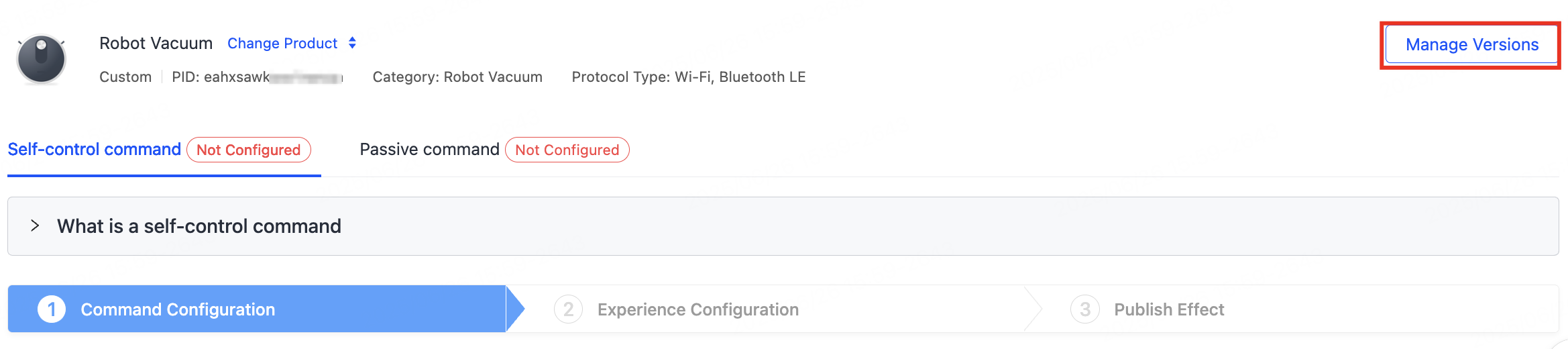 Manage versions