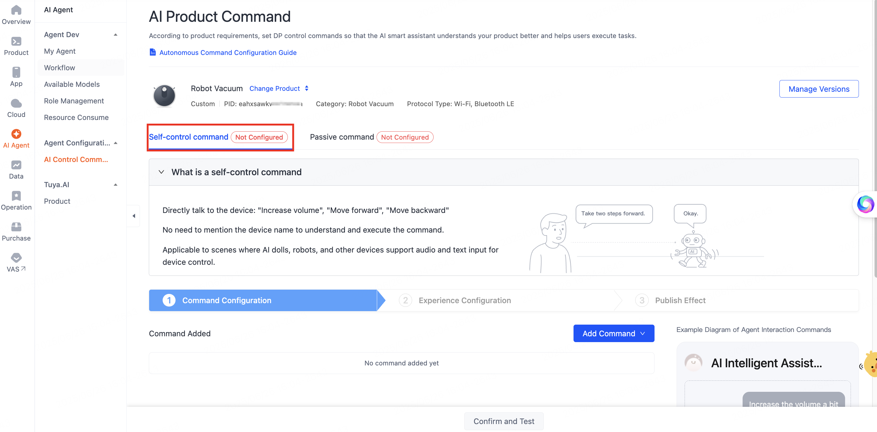 Command configuration