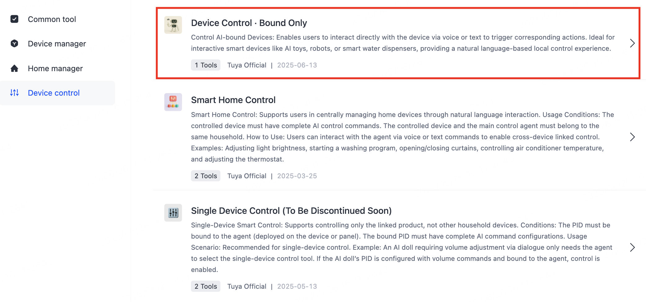 Device control