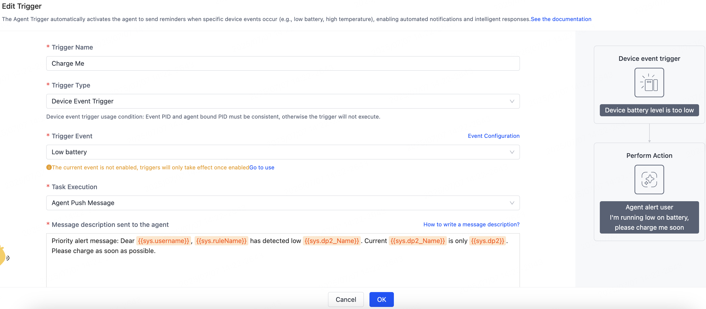 Configuration content