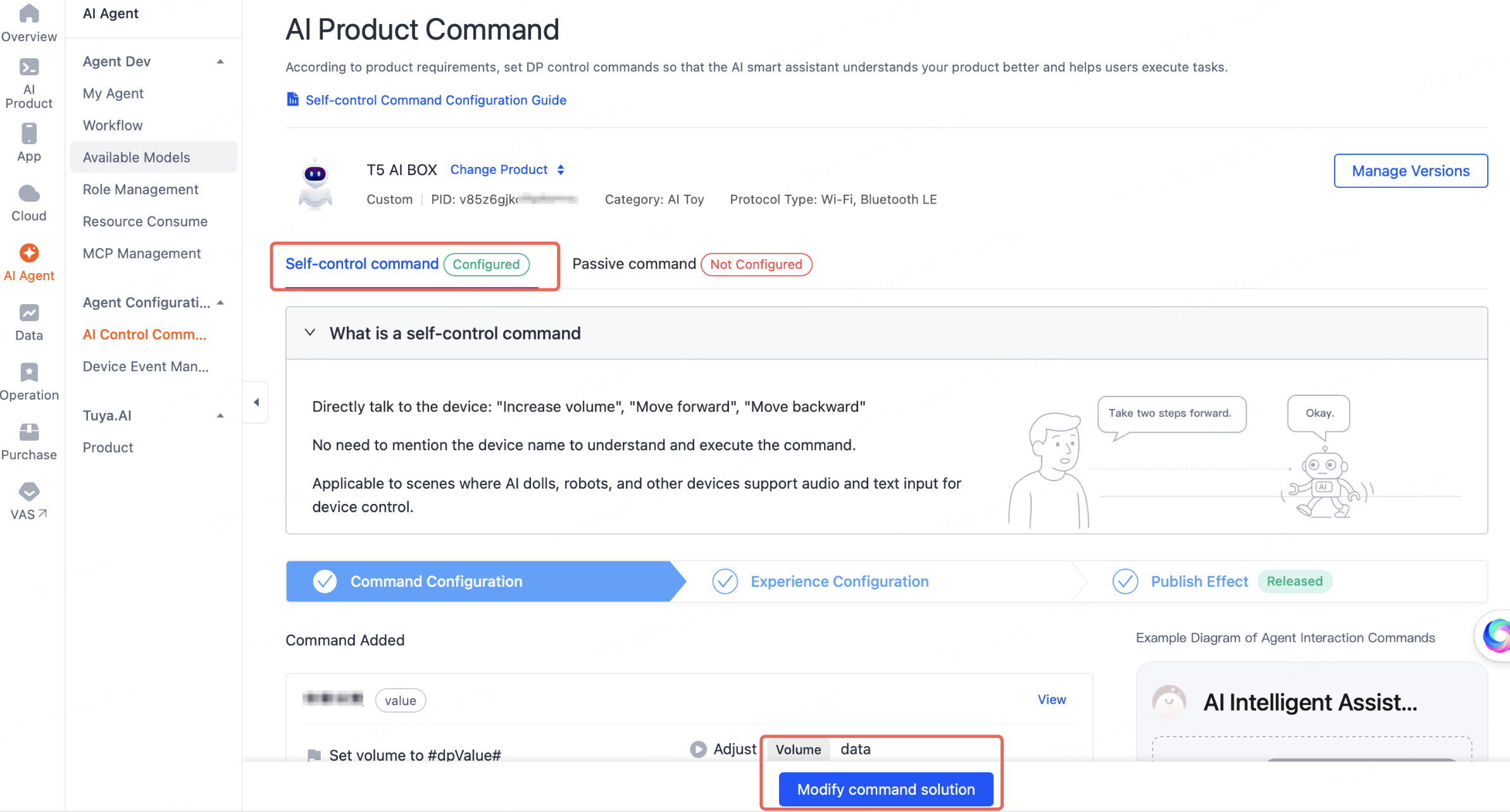 AI ​​product command