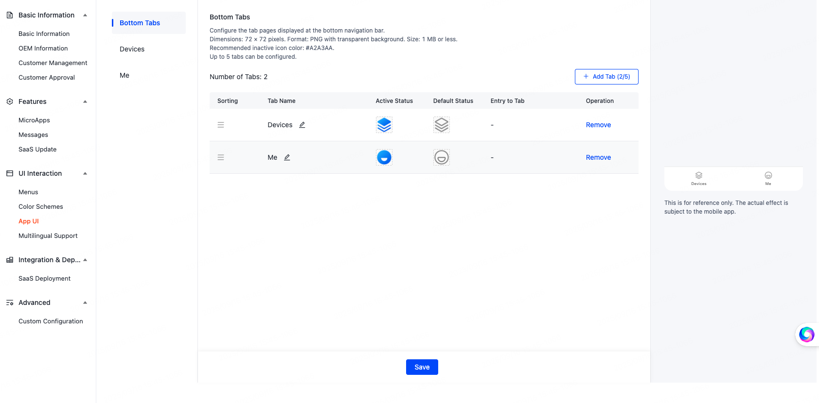 Configure UI Interaction