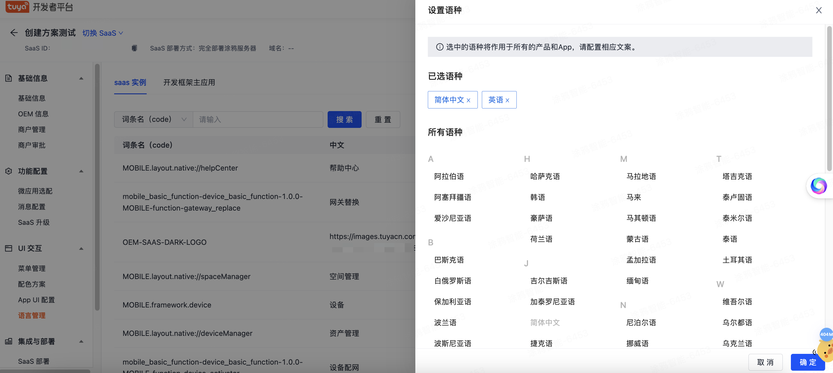 SaaS 语种管理