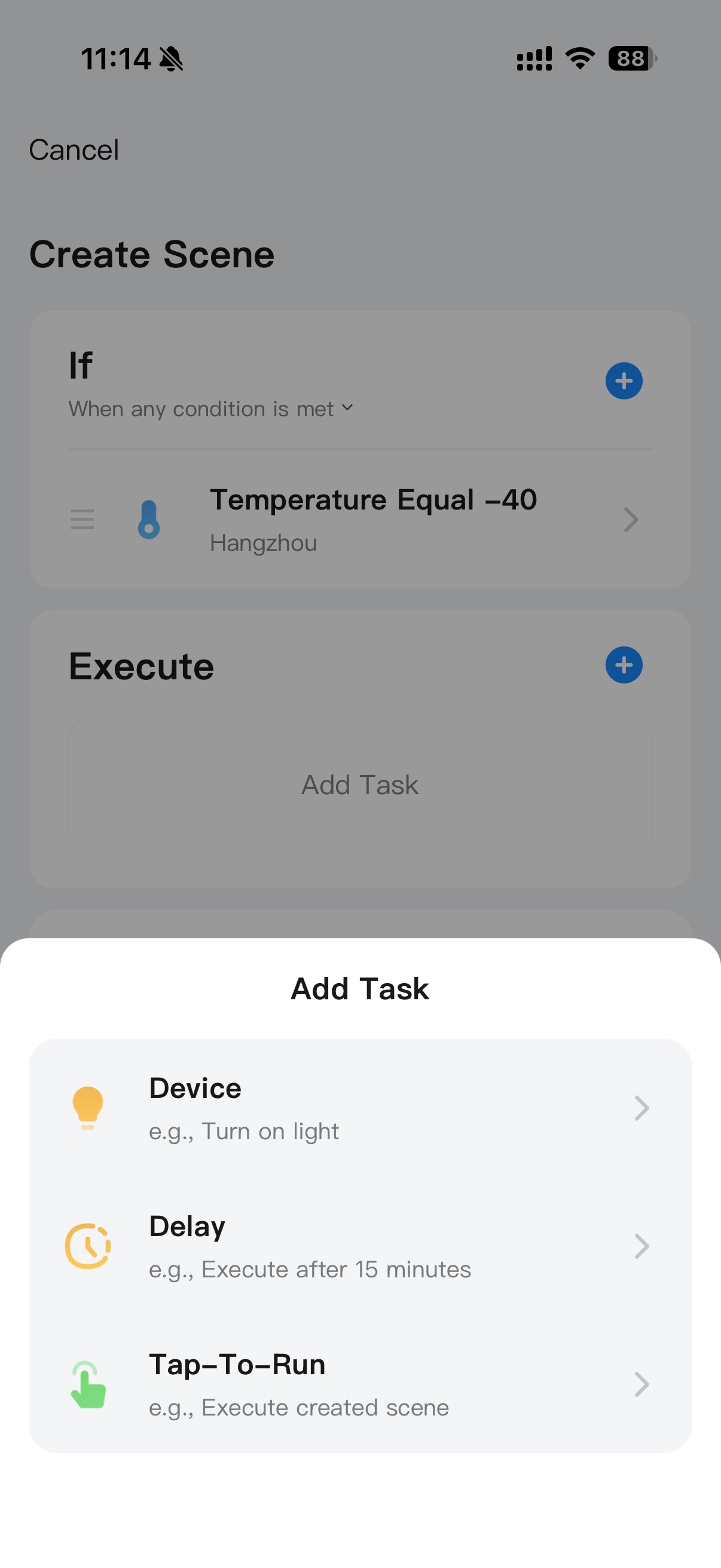 Add automation action
