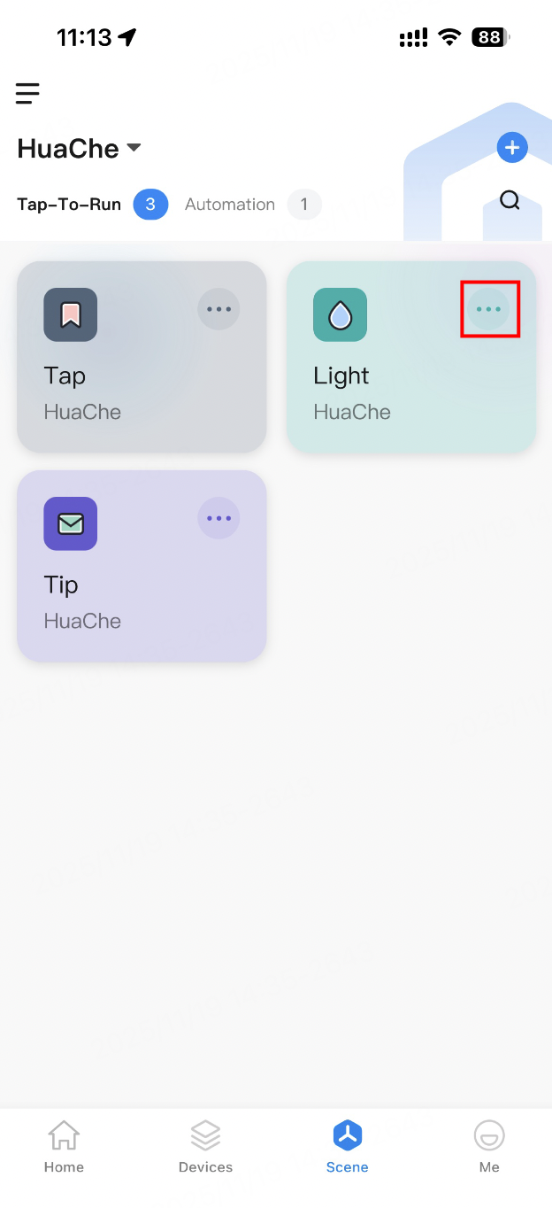 Enter tap-to-run details