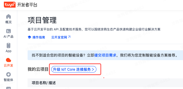 申请 Tuya Cloud API Key