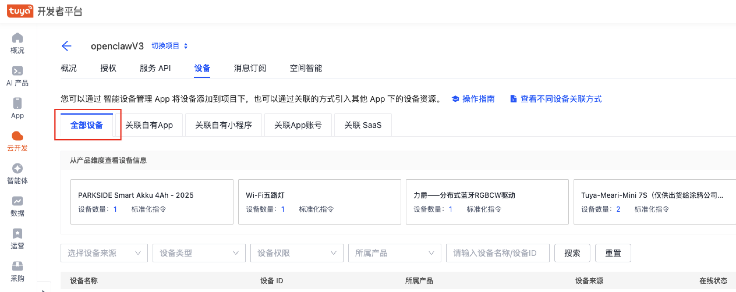 申请 Tuya Cloud API Key