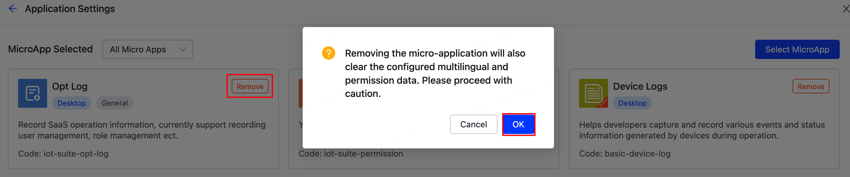 Application Settings