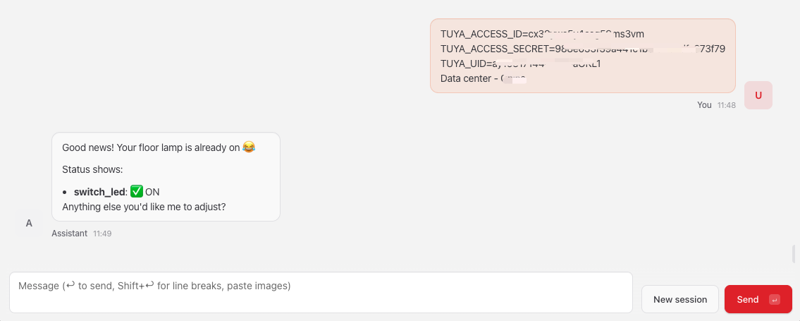 Configure Tuya Assistant Skill