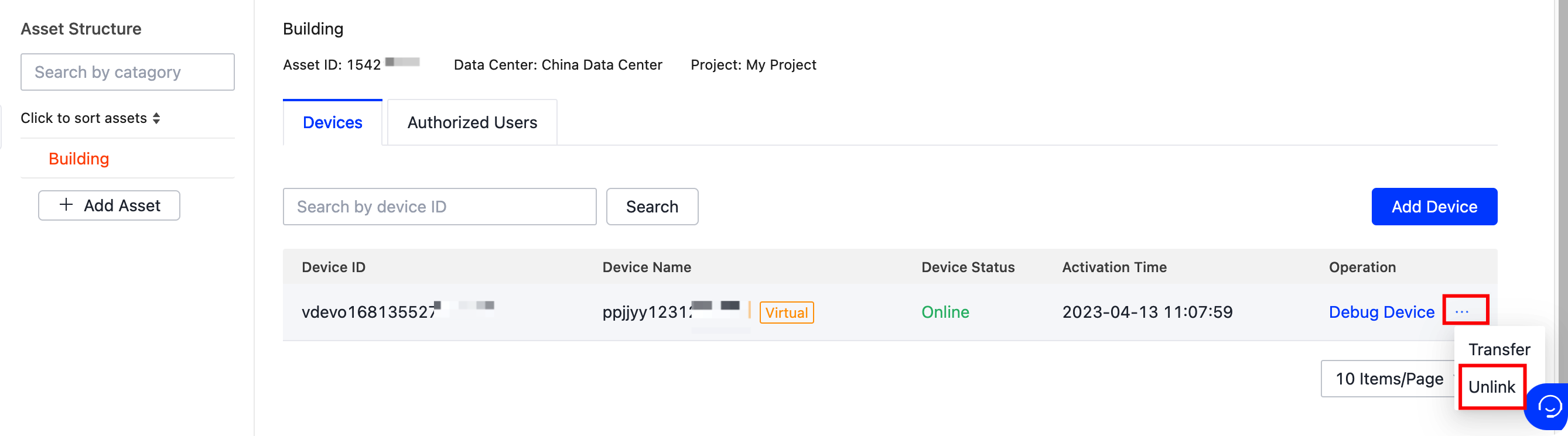 Delete Project