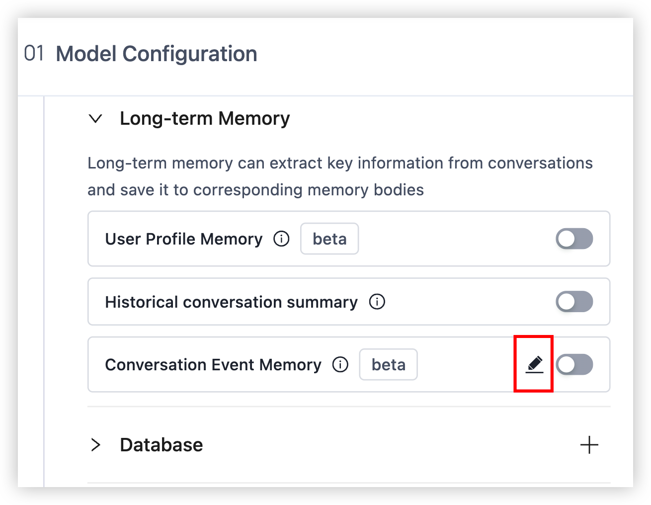 Memory Rule Configuration