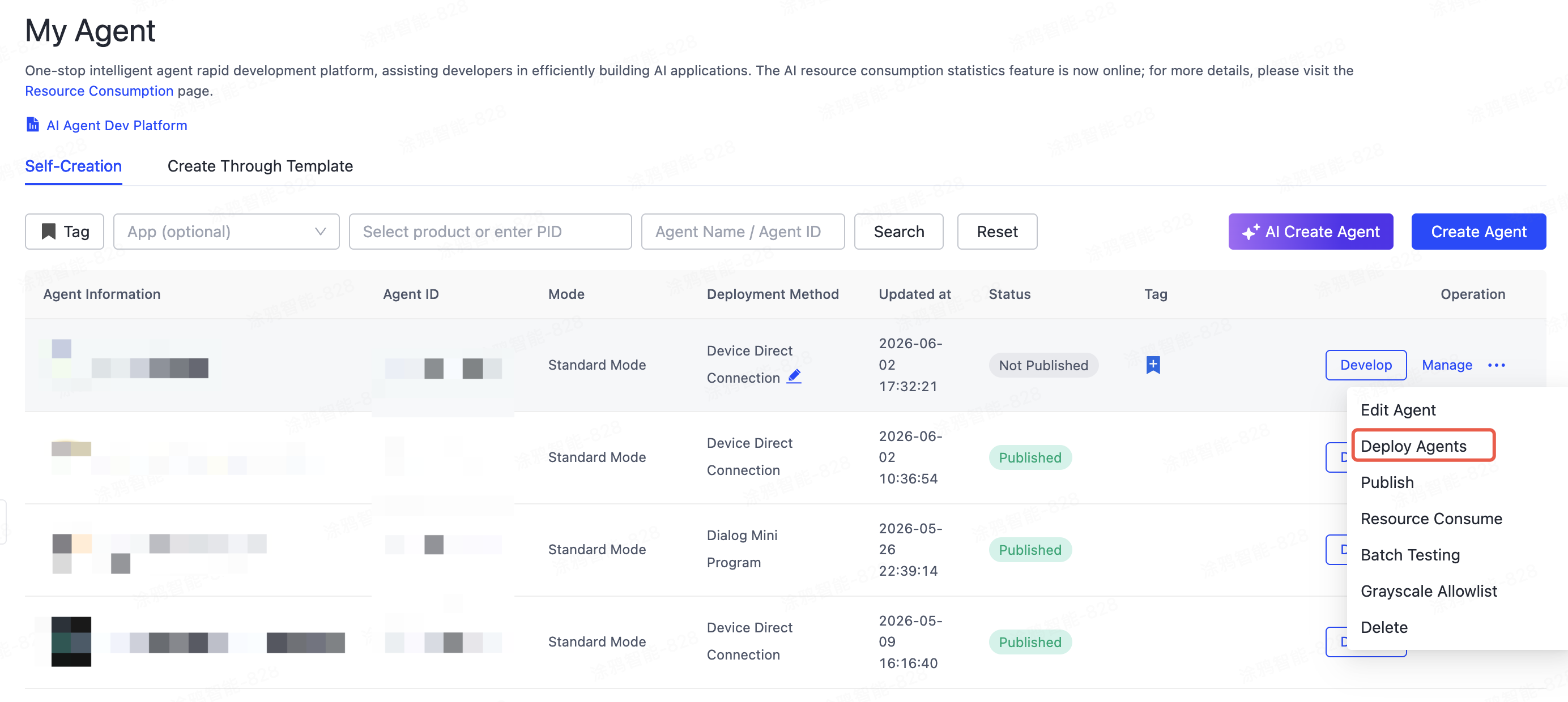 Agent Deployment and Billing