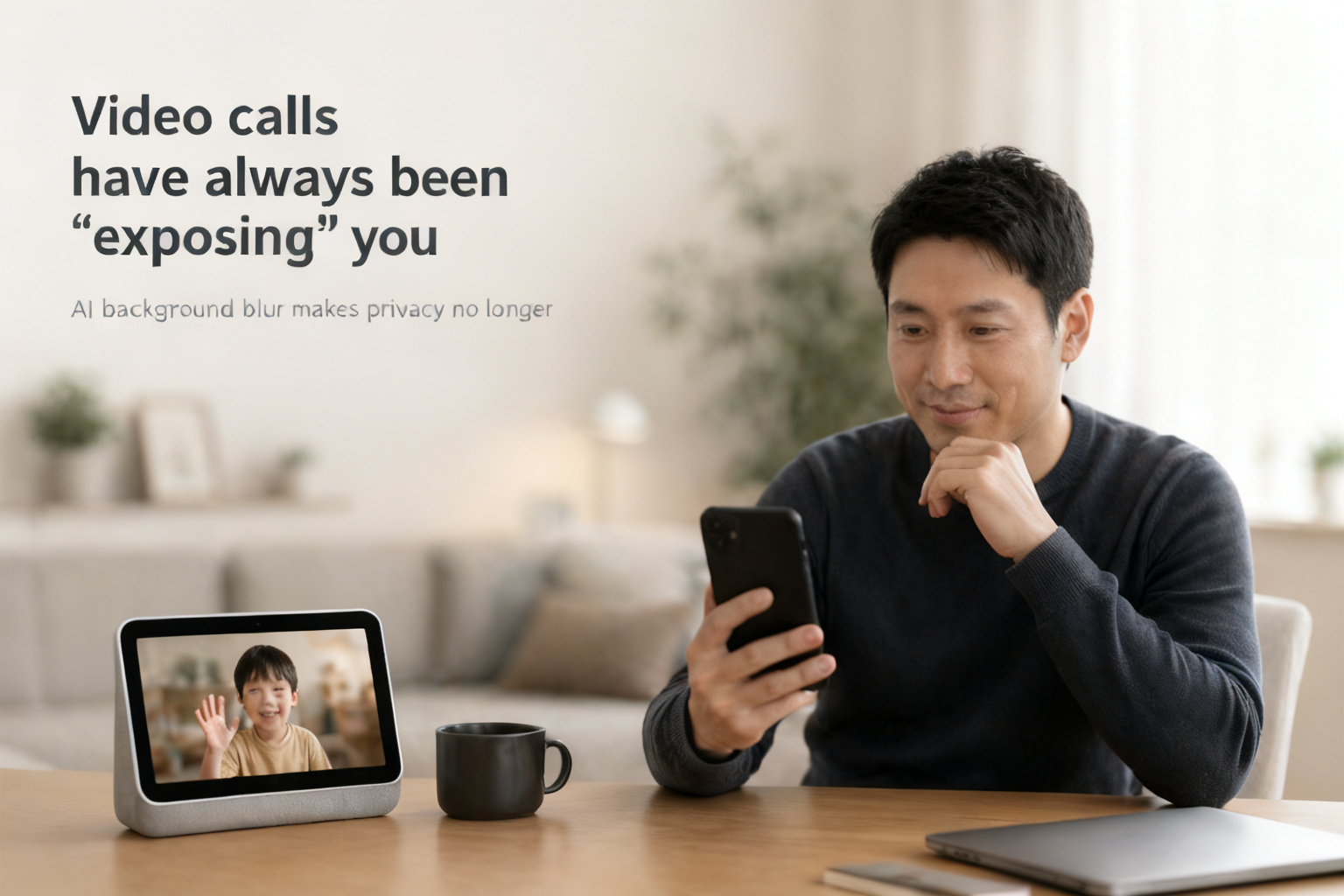 On-App AI Video Privacy Protection: 3ms Portrait Segmentation and Dual-End Real-Time Background Blur Solution