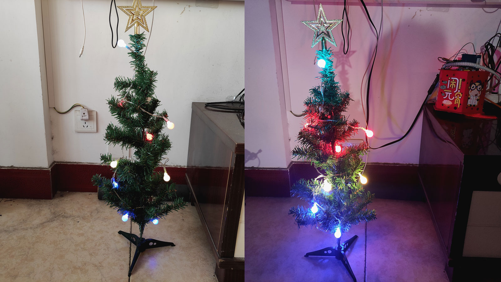 【涂鸦作品征集】圣诞“炫”起来-圣诞树幻彩灯串改造