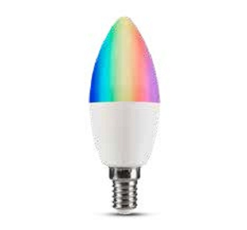Smart wifi C37 bulb, 4.5W RGB+W