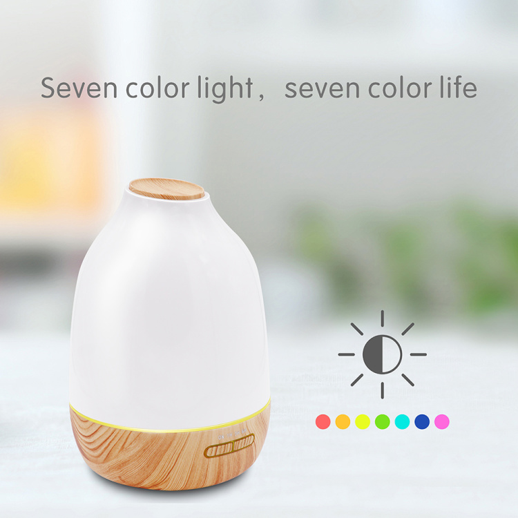 Ultrasonic Mist Humidifier Electric White 500Ml Home Aroma Essential Oil Diffuser