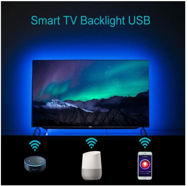 Smart Strip Lights  TV BacklightUSB Bias Lighting Remote APP Control|Timer Colors 60 LEDs 6.65FT USB