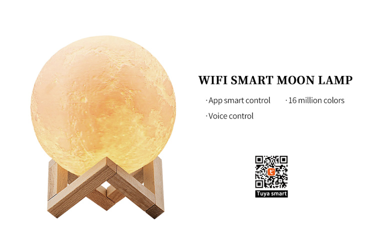 Smart Wi-Fi RGBCW Moon Lamp