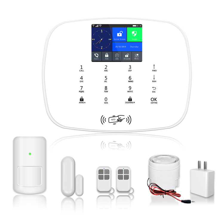RFID color screen WIFI / 3G / 4G network alarm system