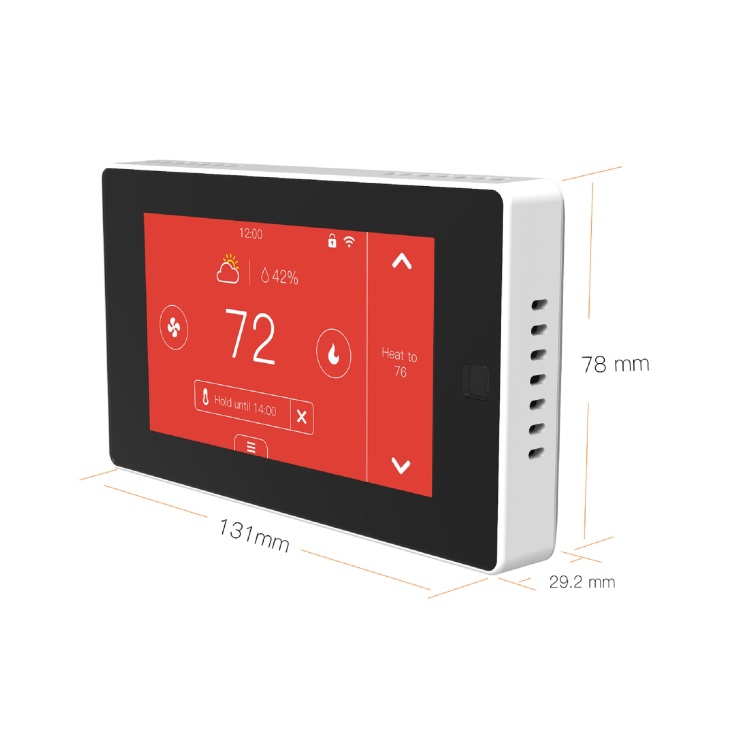 US Thermostat Alexa and Google Home Touchscreen Smart Wi-Fi Thermostat 24V  with Zone Sensor, Thermostat