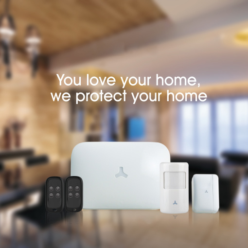 Wi-Fi /GSM/ FHSS RF 433 Alarm System with Siren & Strobe & Battery Backup
