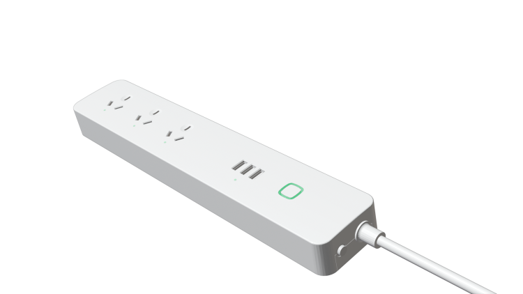 Smart Wi-Fi Power Strip，AU Type SAA  With Power Meter Function 10A 2400W