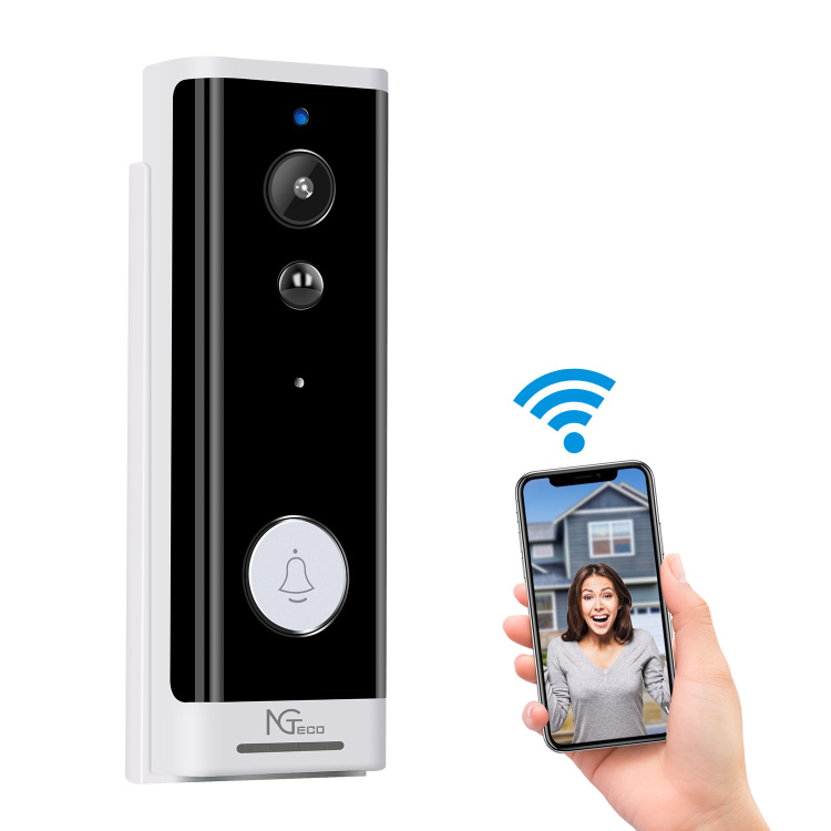 NGTeco DIY Video Doorbell For Semi-outdoor with wifi & Vioce Control & 1080p HD Video