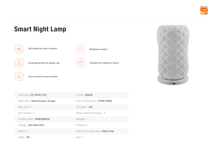 WIFI SMART NIGHT LAMP