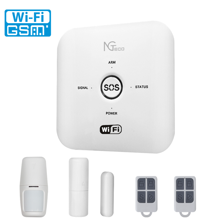 NGTeco Wi-Fi Alarm System Security Sensor Kit (Motion Sensor/Motor Sensor/Remote Key)