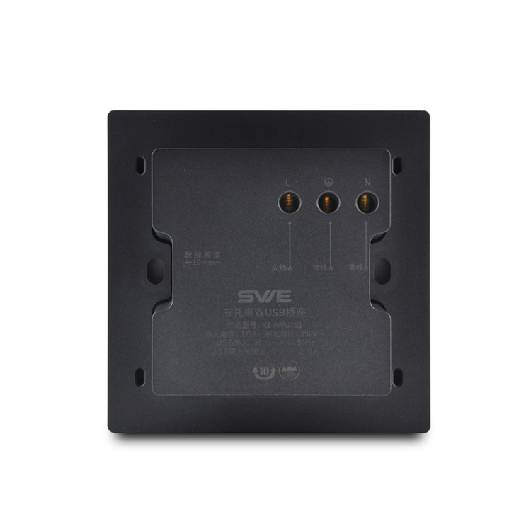 250V 10A Smart Zigbee Wall Socket With USB Charging Ports 