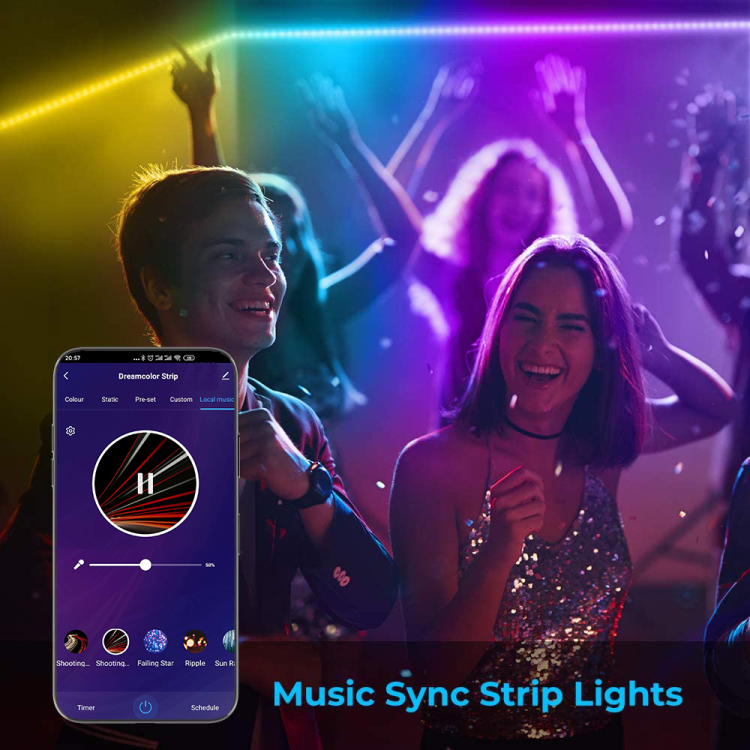 32.8ft(10M) 12 Wi-Fi DreamColor Music LED Strip Lights