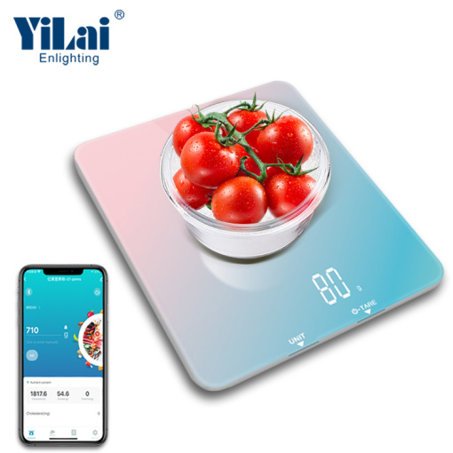 Yilai Bluetooth Nutrition Kitchen Food Scale-Rainbow color