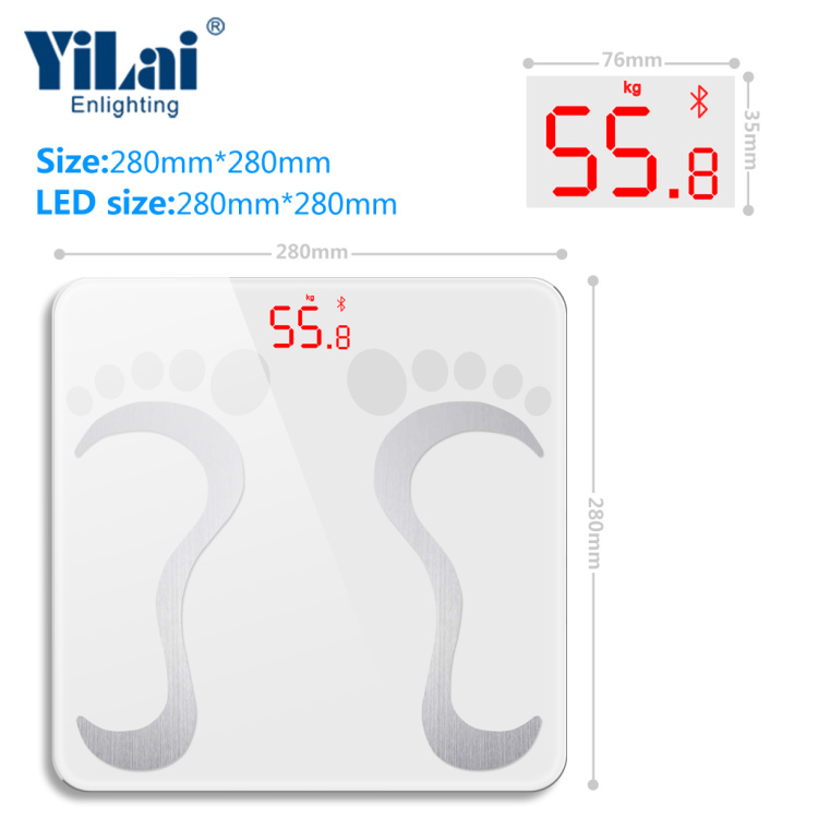 BSCI Factory Support Smart Blutooth Body Fat Scale With Multifunction Over 13 Body Values
