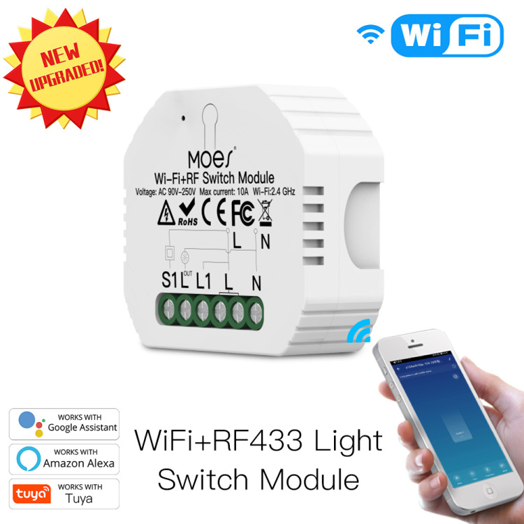 Interruptor WiFi RF433 Smart Switch Tuya Smartlife APP Control by Cellular  Work with Alexa, Google Home - China Tuya Switch, Interruptor Switch